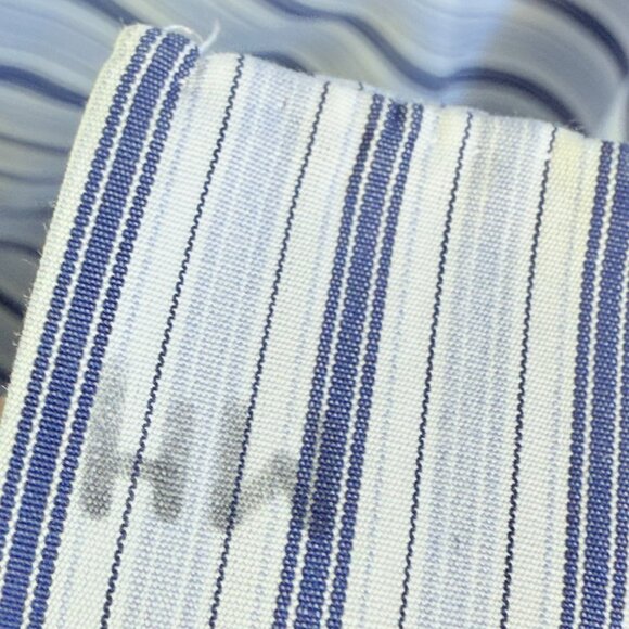 KITON Striped luxury Dress Shirt Blue White Made in Italy Size 15.5 /39 - Picture 6 of 13